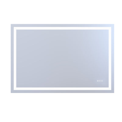Miroir de salle de bain LED Sumerain 48" x 32" — miroir de maquillage intelligent à éclairage arrière et avant réglable, anti-buée, 3 températures de couleur, fonction mémoire, verre trempé, certifié ETL