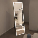 Miroir sur pied grand format Sumerain 75"x28" avec LED, miroir pleine longueur avec lumière réglable sans palier, éclairage 3 couleurs, miroir mural pour chambre, dressing, vestiaire, verre trempé
