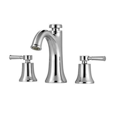 Robinet de lavabo de salle de bain Sumerain à 3 trous à large écartement avec modes de pulvérisation doubles, laiton massif, mémoire de température, finition chrome