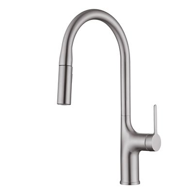 Robinet de cuisine Sumerain avec pulvérisateur 2 modes, robinet d'évier de cuisine en nickel brossé certifié DOE et sans plomb