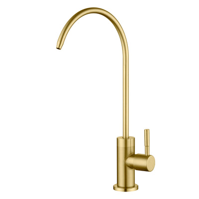 Robinet filtreur d'eau de cuisine 100 % sans plomb SUMERAIN en acier inoxydable SUS304, robinet d'eau potable finition or brossé pour évier de cuisine