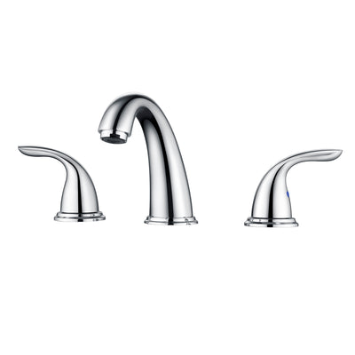 Robinet de salle de bain SUMERAIN 8 pouces à large écartement, double poignée, robinet de lavabo 3 trous, chrome