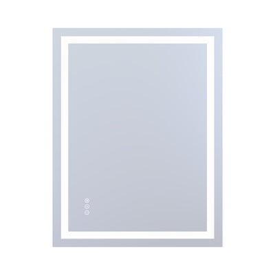 Miroir de salle de bain LED SUMERAIN avec éclairage frontal et rétroéclairage, miroir de vanité mural intelligent dimmable 28 x 36 pouces, 3 couleurs, anti-buée, fonction mémoire, verre trempé, certifié ETL