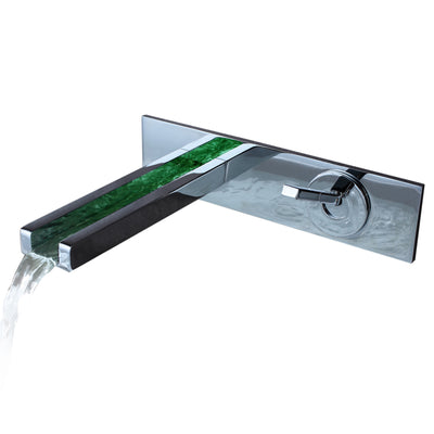 Robinet mural LED Sumerain pour lavabo, poignée unique, chrome, robinet de vasque avec lumière LED changeant de couleur en 3 tons