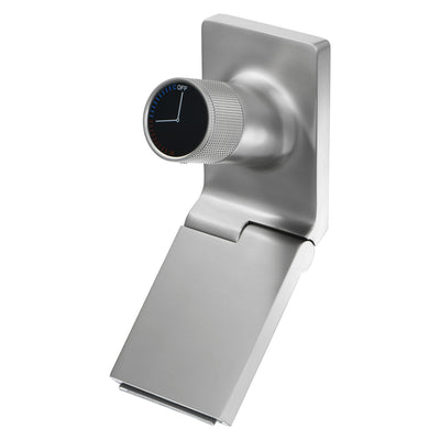 Robinet cascade mural SUMERAIN pour salle de bain, robinet moderne pour lavabo à vasque avec bec rabattable, nickel brossé
