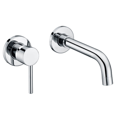 sumerain Robinet de lavabo de salle de bain mural, finition chromée, design pour gaucher