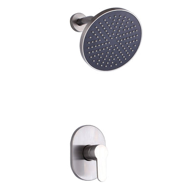 Ensemble de robinets de douche en nickel brossé, kit de douche à 1 poignée avec valve