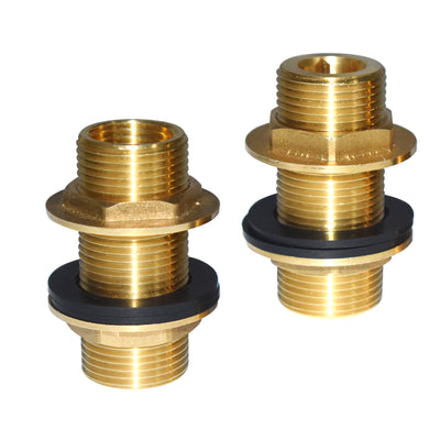 Sumerain Robinet de baignoire sur pattes Écrou d'extension en laiton pour montage mural de baignoire, NPT 1/2" Femelle X G3/4 Mâle, S7931-PB (Paquet de 2)