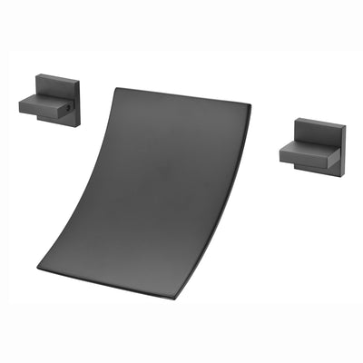 Extra High Flow Wall Mount Waterfall Bath Tub Filler Faucet Matte Black,SUMERAIN