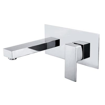 SUMERAIN Robinet de lavabo de salle de bain mural en laiton chromé