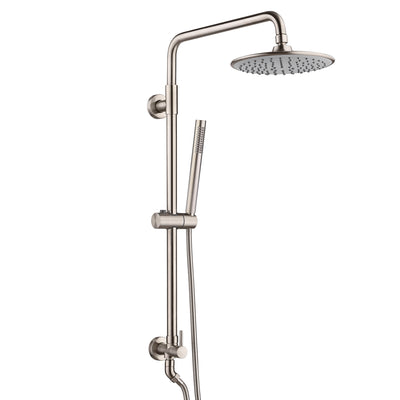 Systèmes de douche Sumerain en nickel brossé avec pomme de douche à effet pluie de 9 pouces 2,5 GPM