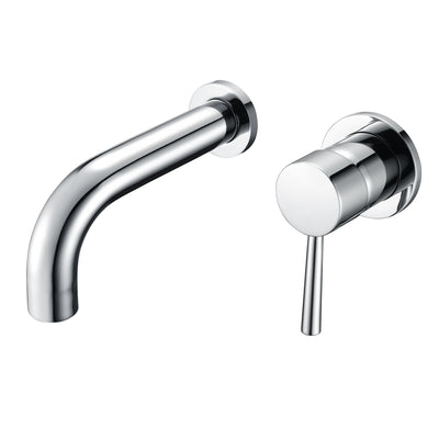 SUMERAIN Robinet de baignoire mural, ensemble de robinets de baignoire à poignée unique comprenant une valve brute, Chrome