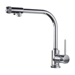 Robinet de cuisine à 3 voies avec filtre purificateur d'eau potable, laiton chromé
